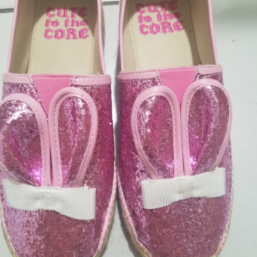 Glitter Bunny Ear Espadrilles, Cute to the Core